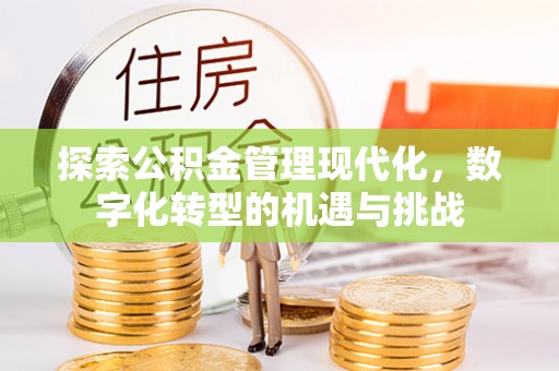 沣西探索公积金管理现代化，数字化转型的机遇与挑战