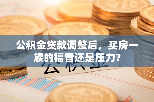 沣西公积金贷款调整后，买房一族的福音还是压力？