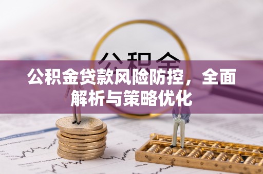 沣西公积金贷款风险防控，全面解析与策略优化