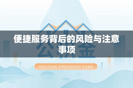 沣西便捷服务背后的风险与注意事项